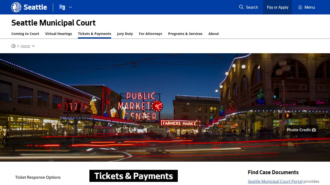 Tickets & Payments - Courts | seattle.gov